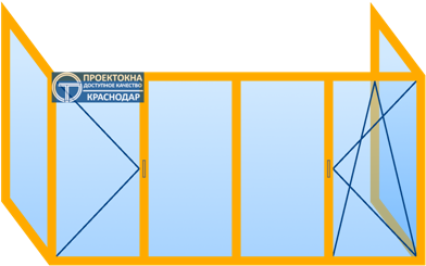 Пластиковый балкон в Краснодаре из профиля ПВХ - Теплый вариант  6